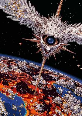 Winged Creature over Earth