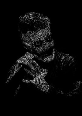 Abstract Portrait in Black and White