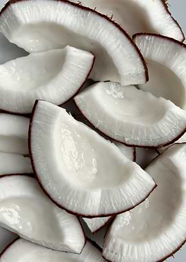 Coconut Slices Close-Up