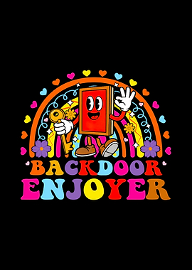 Backdoor Enjoyer Rainbow Cartoon Illustration