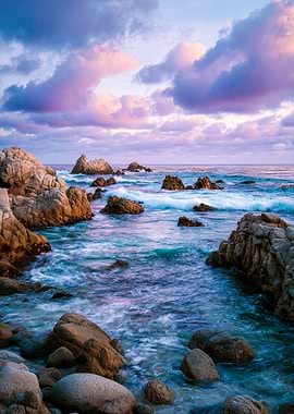 Coastal Rocks at Sunset