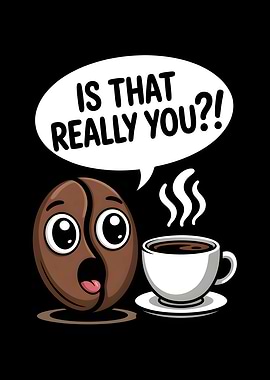 Funny Coffee Bean Cartoon