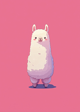 Cute Cartoon Llama