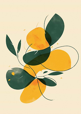 Abstract Shapes and Lines Art