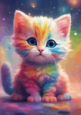 Colorful Kitten
