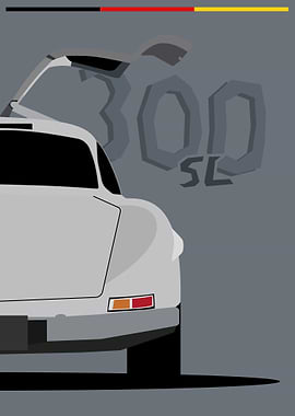 Mercedes-Benz 300 SL Gullwing Illustration