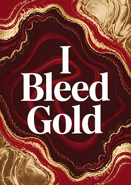 I Bleed Gold Abstract Art