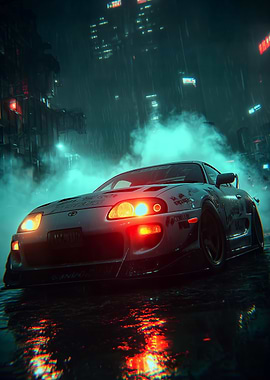 Supra 'The Call' Print, Aggressive JDM Wall Decor, Automotive Art