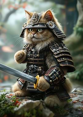 Samurai Cat Warrior