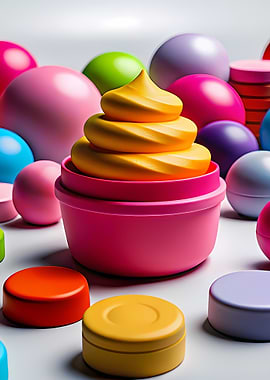 Colorful Spheres and Swirls