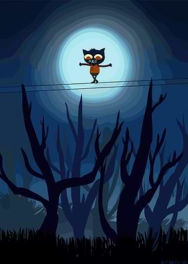 Night in the Woods: Mae on Wire