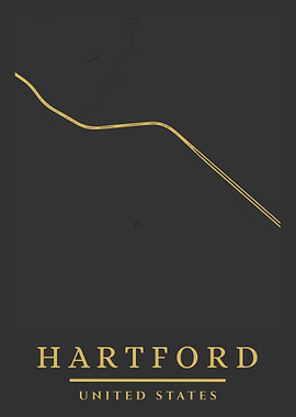 Hartford, United States Minimalist Map Art
