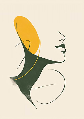 Abstract Woman Portrait Art Print