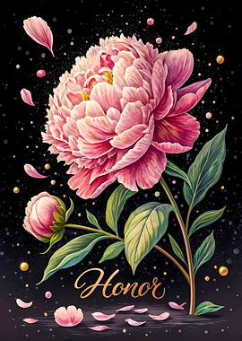 Pink Peony Honor in Full Bloom