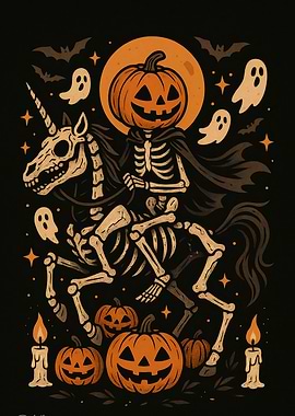 Unicorn Pumpkin Rider