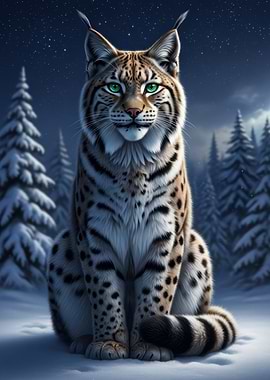 Lynx in Winter Wonderland