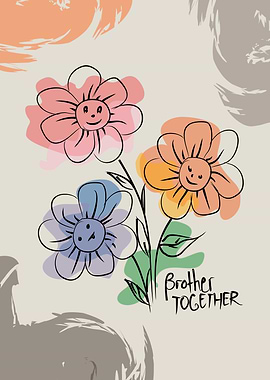 Brother Together Floral Art