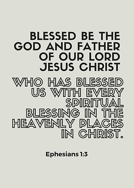Ephesians 1:3 Bible Verse Text Art