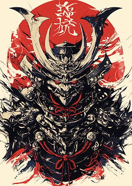 Samurai Warrior Illustration