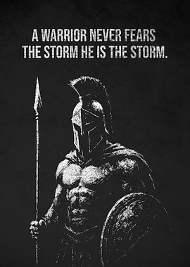 The Fearless Warrior Inspirational Quote Art