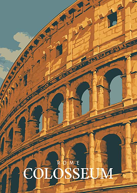 Rome Colosseum Illustration - Italy Travel
