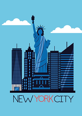 New York City Skyline Illustration