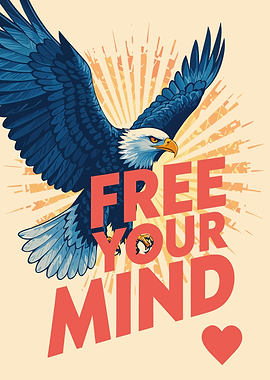 Eagle with 'Free Your Mind' Text