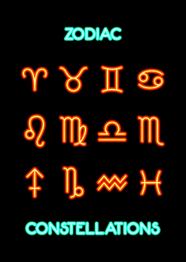Zodiac Constellations Neon Signs