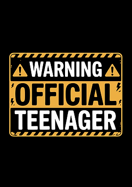 Warning Official Teenager Birthday Finny