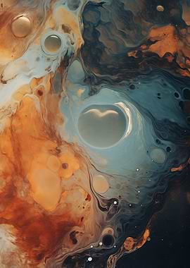 Abstract Fluid Bubbles Art