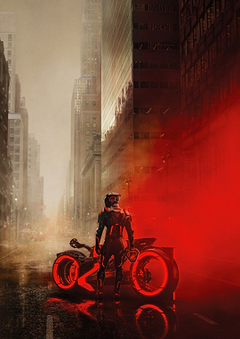 Tron: Ares - Red Grid Rider