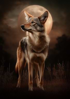 Coyote Under The Moonlight