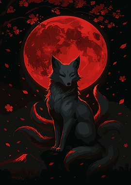 Nine-tailed Fox and Red Moon