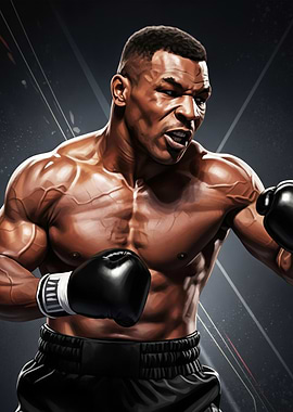 Mike Tyson Boxing Portrait