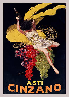 Asti Cinzano 1920 Vintage Poster, Leonetto Cappiello