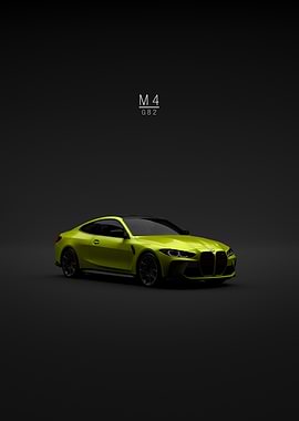 BMW M4 G82 2021 Yellow Front