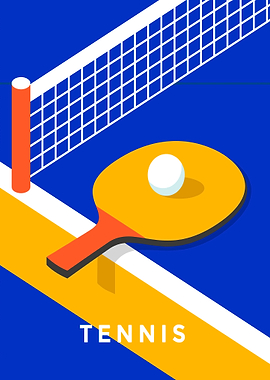 Isometric Tennis Illustration