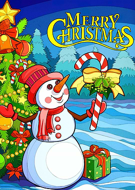 Festive Christmas Snowman