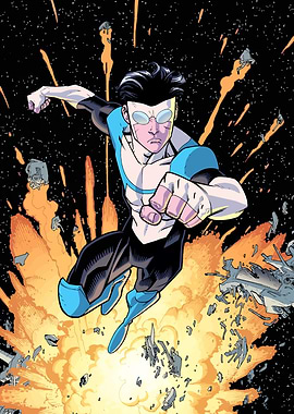 Invincible in Action Comic Art