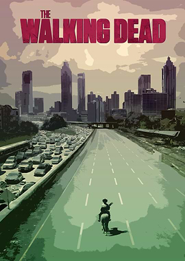 The Walking Dead Cityscape Poster