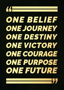 Inspirational Quote: One Belief, One Future