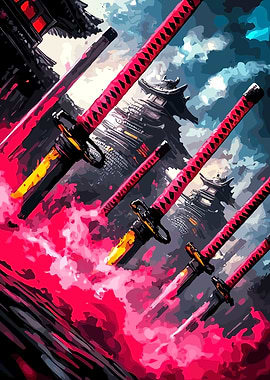 Samurai Swords and Japanese Architecture