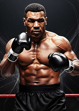 Mike Tyson Boxing Portrait