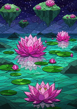 Floating Islands and Lotus Flowers