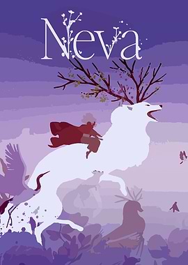 Neva Illustration with Girl and Wolf