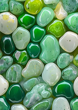Green Polished Stones