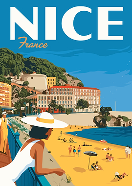 Nice, France Travel Poster
