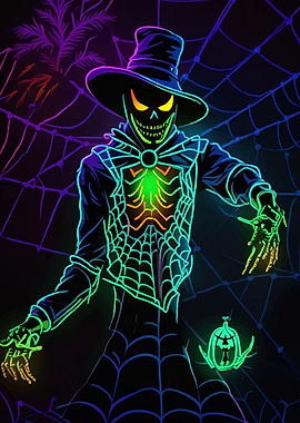 Halloween Scarecrow Spiderweb