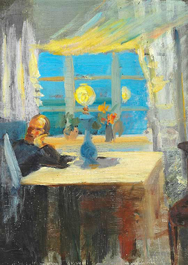 Interior with a Man by a Window
