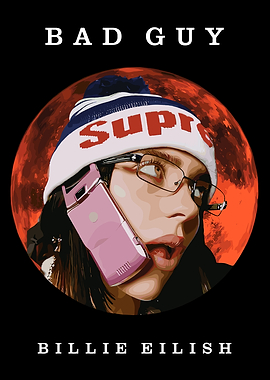 Billie Eilish Bad Guy Illustration